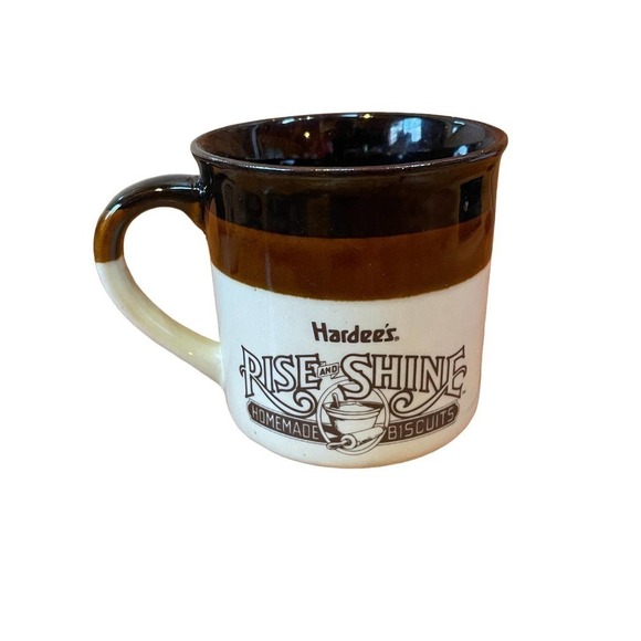 6 Vintage 1984 Hardee's Coffee Mugs. Rise & Shine homemade biscuits - Picture 1 of 6